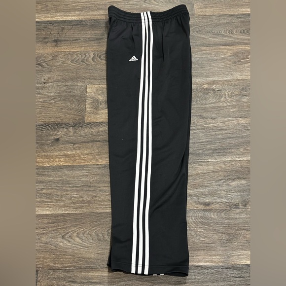 adidas Pants - adidas Black Track Pants with White 3-Stripes